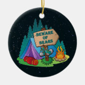 CAMPING TENT BEWARE BEARS ORNAMENT (Vorne)