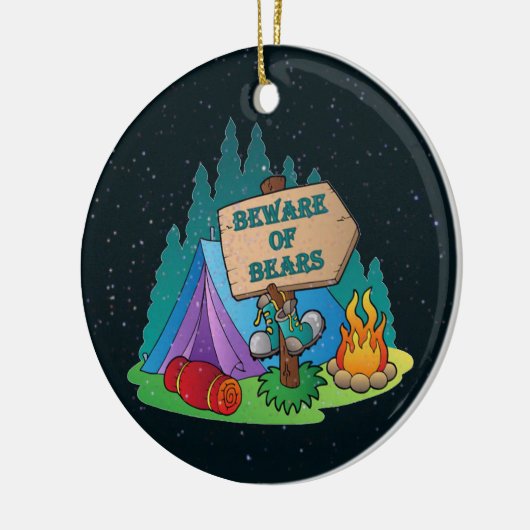 CAMPING TENT BEWARE BEARS ORNAMENT (Links)