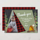 Camping Tent Foto Vielen Dank Dankeskarte (Vorne/Hinten)