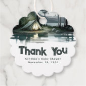 Camping Tent Wild Nature Szene Niedlich Vielen Dan Geschenkanhänger (Vorderseite)