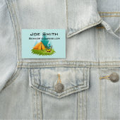 Camping Tent Woods Campfire Designname Tag Namensschild (Beispiel)