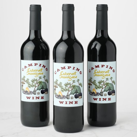 Camping Thema Custom Wine Labels Weinetikett (Flaschen)