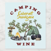 Camping Thema Custom Wine Labels Weinetikett (Einzelnes Label)