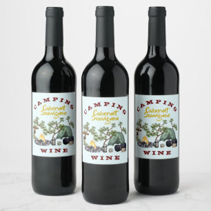 Camping-Thema individuelle Wein-Etiketten Weinetikett