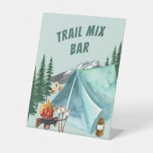 Camping Theme Editable Party Food Bar Station Sockelschild (Vorderseite)