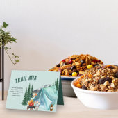 Camping Theme Editierbar Party Food Label Zelt Sig Dankeskarte