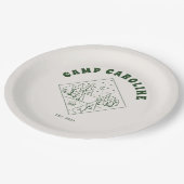 Camping Theme Junggeselinnen-Abschied Pappteller (Schrägansicht)