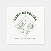 Camping Theme Junggeselinnen-Abschied Serviette (Vorderseite)