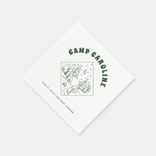 Camping Theme Junggeselinnen-Abschied Serviette (Ecke)
