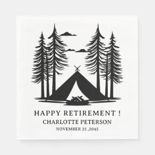 Camping Theme Retirement Party Napkins Serviette
