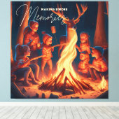 Camping Themed Art | S'mores machen Leinwanddruck (Insitu (Holzboden))