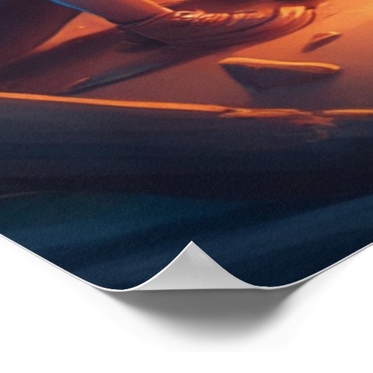 Camping Themed Art | S'mores machen Poster (Ecke)