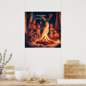 Camping Themed Art | S'mores machen Poster (Küche)