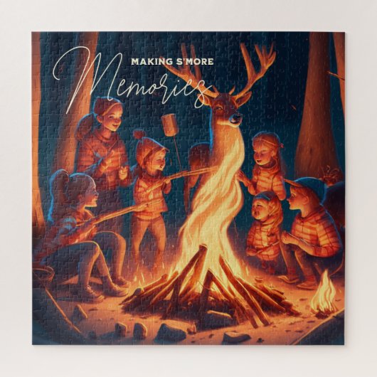 Camping Themed Art | S'mores machen Puzzle (Vertikal)