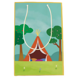 Camping Themed Birthday Goodie / Gift Bags Mittlere Geschenktüte