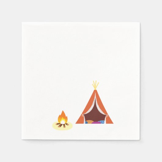 Camping Themed Birthday Napkins Serviette (Vorderseite)