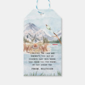 Camping Themed Birthday Party Danke Geschenkanhänger (Vorderseite)