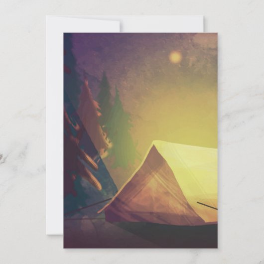 Camping Themed Party Einladung (Rückseite)