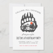 Camping Themed Party Einladung (Vorderseite)