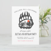 Camping Themed Party Einladung (Stehend Vorderseite)