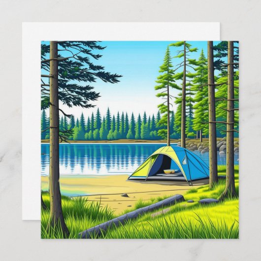 Camping Themed Tent in the Woods (Vorne/Hinten)