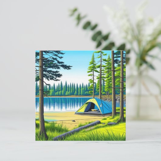 Camping Themed Tent in the Woods (Stehend Vorderseite)