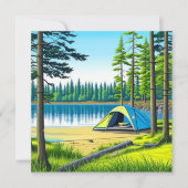 Camping Themed Tent in the Woods (Vorderseite)