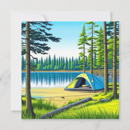 Camping Themed Tent in the Woods (Vorderseite)