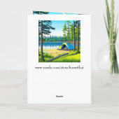 Camping Themed Tent in the Woods Birthday Karte (Rückseite)