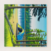 Camping Themed Tent in the Woods Puzzle (Horizontal)