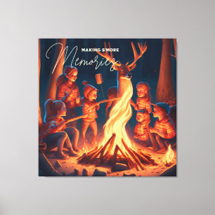 Camping-Themenkunst   S'mores machen  Leinwanddruck
