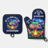 Camping Therapy Ofenhandschuh & Topflappen-Set (Vorderseite)