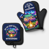 Camping Therapy Ofenhandschuh & Topflappen-Set (Vorderseite/Rückseite)