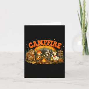 Camping-Tiere Lagerfeuer Camper Abenteuer Outdoor Karte