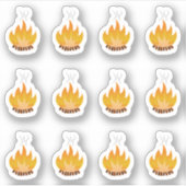 Camping Time Camp Feuer Feuer Feuer Außenplaner Aufkleber (Vorderseite)