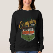 Camping Time Let's Go Forest Green Car Summer Sweatshirt (Vorderseite)