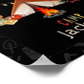 Camping Trail Mix Station Geburtstagsparty Unterze Poster (Ecke)