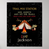 Camping Trail Mix Station Geburtstagsparty Unterze Poster (Vorne)
