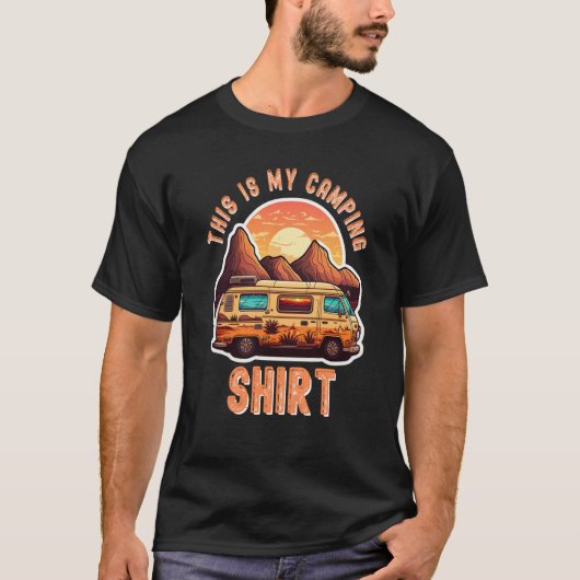 Camping Trailer Camper Van Mobile Home Caravan Mot T-Shirt (Vorderseite)
