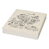 Camping-Trailer-Farbseite Gummistempel (Stempel)