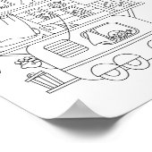 Camping-Trailer-Farbseite Poster (Ecke)