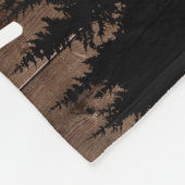 Camping Trailer Happy Campers Wald Rustikales Holz Fleecedecke (Ecke)