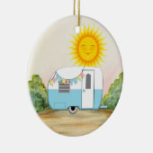 Camping Trailer Keramikornament (Rechts)