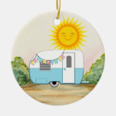 Camping Trailer Keramikornament (Vorne)