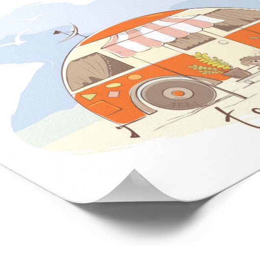 Camping-Trailer Poster (Ecke)