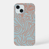 Camping Trails Topografie iPhone 15 Hülle (Rückseite)