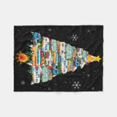 Camping Tree Lover Geschenk Co. Camper Weihnachtsb Fleecedecke (Vorderseite (Horizontal))