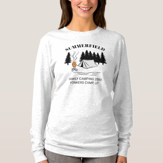 Camping Trip Campfire Familie Wiedersehen Custom M T-Shirt (Vorderseite)