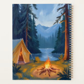 Camping Trip Forest Campfire Tent Watercolor Planer (Rückseite)