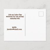 Camping Trip Green Leaf Wiedersehen Einladung Postkarte (Rückseite)